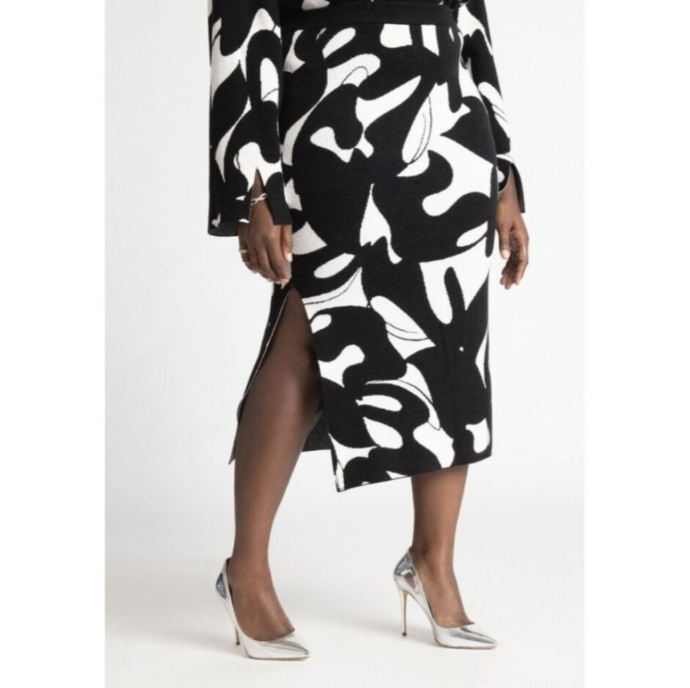 Eloquii Intarsia Sweater Skirt